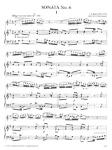 Sonata No. 6 A major - BACH - Partition - Saxophone