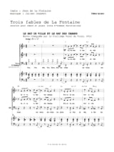 3 fables de La Fontaine - Julien Joubert - Partition - Chœur