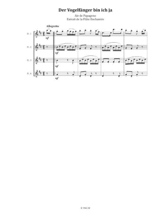 Un après-midi chez.. Mozart - MOZART - Partition - Flûte traversière