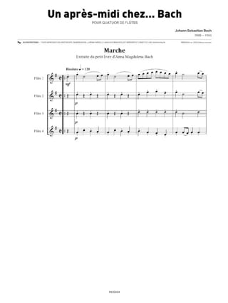 Un après-midi chez.. Bach - BACH - Partition - Flûte traversière
