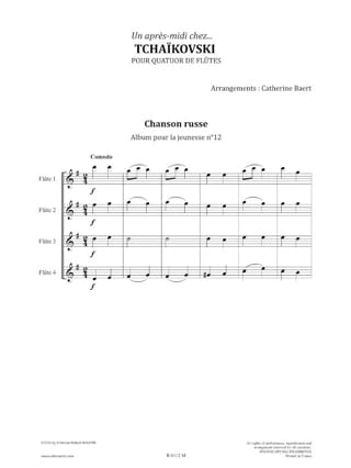 Un après-midi chez... Tchaïkovski - Catherine Baert - Partition