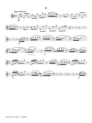 Sonate, Op. 168 for Alto Flute and Piano - SAINT-SAËNS - Partition