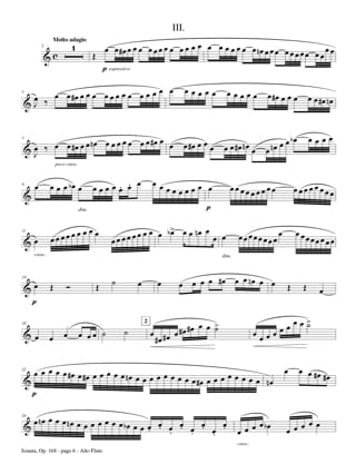 Sonate, Op. 168 for Alto Flute and Piano - SAINT-SAËNS - Partition