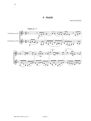 Klezmer Clarinet Duets - Samuel Berthod - Partition - Clarinette