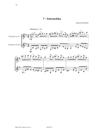 Klezmer Clarinet Duets - Samuel Berthod - Partition - Clarinette