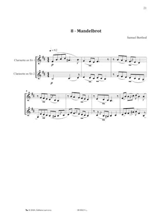 Klezmer Clarinet Duets - Samuel Berthod - Partition - Clarinette