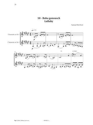 Klezmer Clarinet Duets - Samuel Berthod - Partition - Clarinette