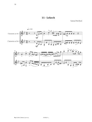 Klezmer Clarinet Duets - Samuel Berthod - Partition - Clarinette
