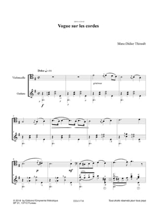 Vogue sur les Cordes - Marc-Didier Thirault - Partition - Duos