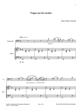 Vogue sur les Cordes - Marc-Didier Thirault - Partition - Duos