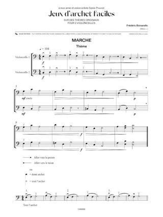 Jeux d'archet - 2 Violoncelles - Frédéric Borsarello - Partition