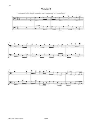 Jeux d'archet - 2 Violoncelles - Frédéric Borsarello - Partition