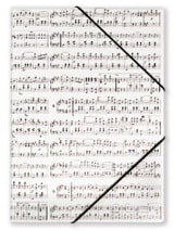 Chemise cartonnée avec élastique - BLANCHE - Cadeaux - Musique