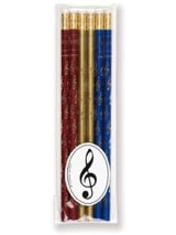 Set de 6 crayons colorés - CLÉ DE SOL - Cadeaux - Musique - Accessoire