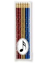 Set de 6 crayons colorés - DOUBLE CROCHE - Cadeaux - Musique