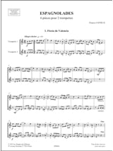 Espagnolades - Francis Coiteux - Partition - Trompette
