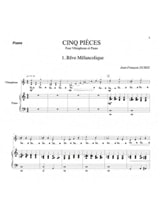 5 Pièces - Jean-François Durez - Partition - Vibraphone