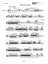 Retour du Rite - Alex Nante - Partition - Saxophone