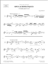 Opus Acrobatiques - 12 études - Pascal Proust - Partition - Cor