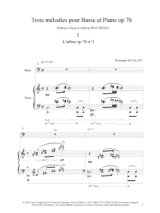 3 Mélodies pour Basse et Piano op.76 - Florentine Mulsant - Partition