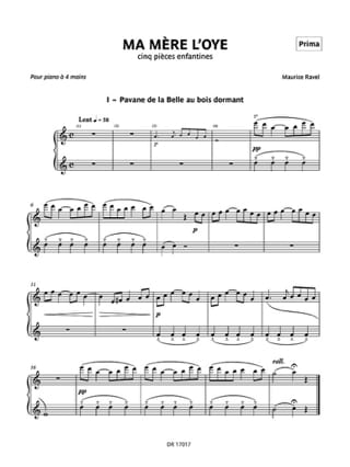 Ma Mère l'Oye. 4 mains - Maurice Ravel - Partition - Piano