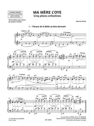 Ma Mère L'Oye - Piano - RAVEL - Partition - Piano