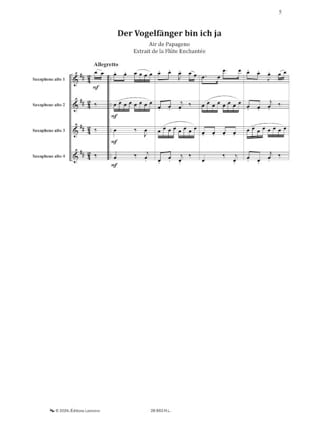 Un Après-Midi Chez... Mozart - MOZART - Partition - Saxophone