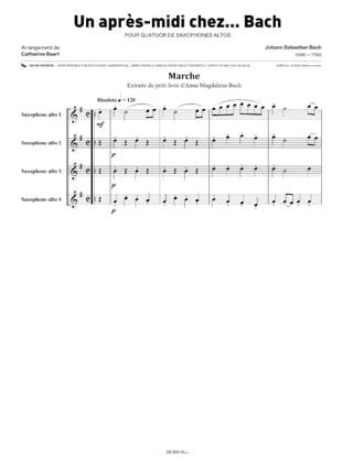 Un après-midi chez... Bach - BACH - Partition - Saxophone