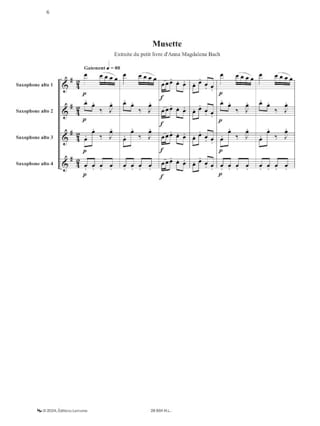 Un après-midi chez... Bach - BACH - Partition - Saxophone