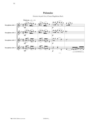 Un après-midi chez... Bach - BACH - Partition - Saxophone