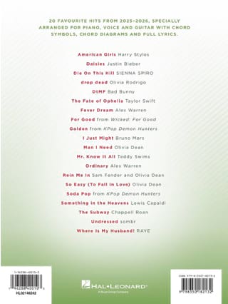 Chart Hits 2025-2026 - Partition - Pop / Rock