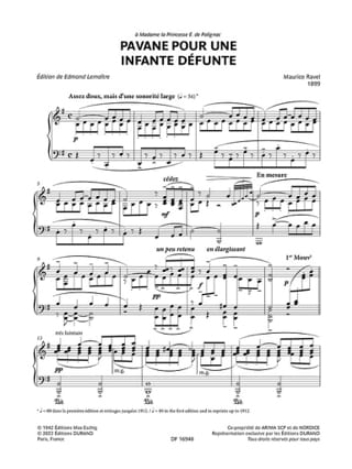 Œuvres Choisies pour Piano - RAVEL - Partition - Piano
