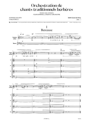 Orchestration des Chants traditionnels berbères - de Chizy Edith Canat