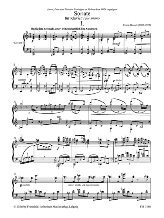 Sonate pour piano - Erwin Dressel - Partition - Piano