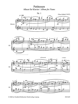 Petitessen - Claus Kühnl - Partition - Piano