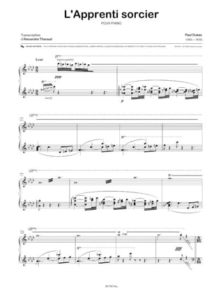 L'Apprenti Sorcier - Tharaud - DUKAS - Partition - Piano