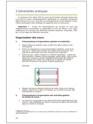 DYS : Guide Pour La Formation Musicale