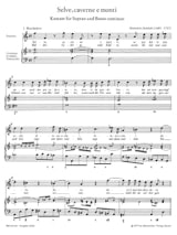 Selve, Monti E Caverne. - SCARLATTI - Partition