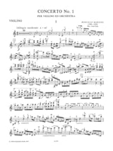 Concerto n° 1 - Violon - MARTINU - Partition - Violon