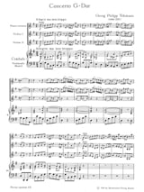 Concerto G-Dur - Flöte 2 Violinen BC - TELEMANN - Partition - Quatuors
