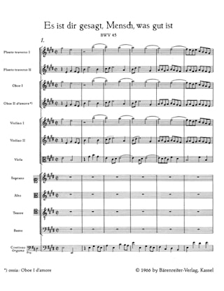 Es ist dir gesagt, Mensch, was gut ist. Kantate BWV 45 - BACH