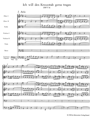 Ich will den Kreuzstab gerne tragen - BACH - Partition - Petit format