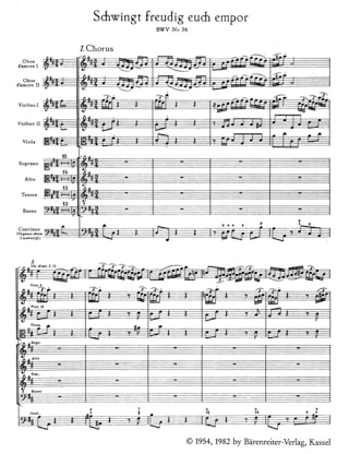 Schwingt freudig euch empor, Cantate BWV 36 - BACH - Partition