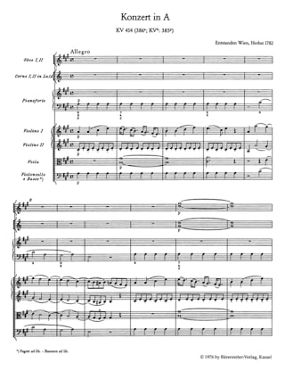 Klavierkonzert Nr. 12 A-Dur KV 414 - MOZART - Partition - Petit format