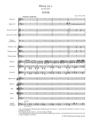 Missa c-moll KV 427 - Partitur - MOZART - Partition - Petit format