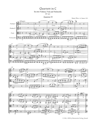 Streichquartett C-Dur, Kv 465. Urtext Der Neuen Mozart-Ausgabe