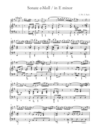 Sonaten - Bd. 1 - Flöte u. Bc - Carl Philipp Emanuel Bach - Partition