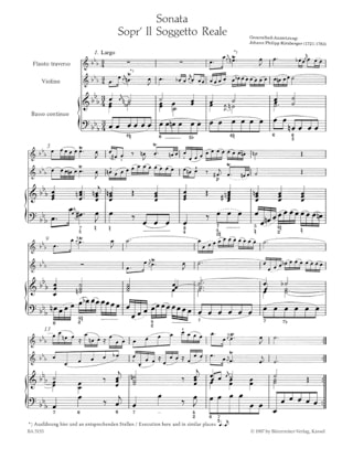 Musikalisches Opfer Bd. 2: Triosonate c-moll - Flöte Violine Bc - BACH
