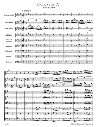 Brandenburgisches Konzert Nr. 4 G-dur, BWV 1049 - Conducteur - BACH