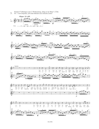 Violinsoli aus dem geistlichen Vokalwerk - BACH - Partition - Violon